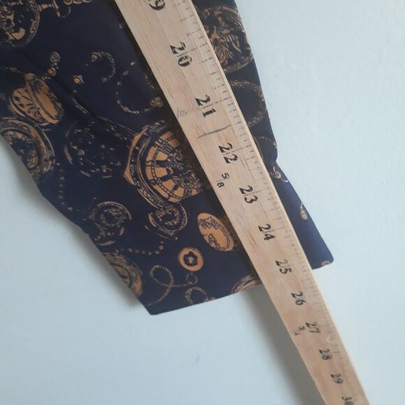 American Breed Casual Wear Mens XXL Navy Gold Stop Watch Chains Longe Sleeves - Picture 8 of 13